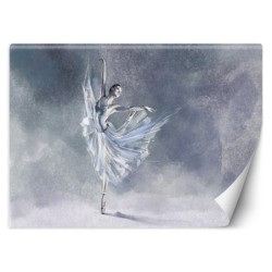 Fototapete - Ballerina Tänzerin wie gemalt Blau | Feeby