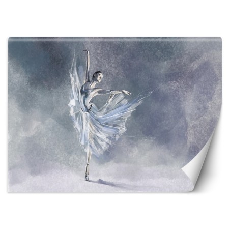 Fototapete - Ballerina Tänzerin wie gemalt Blau | Feeby