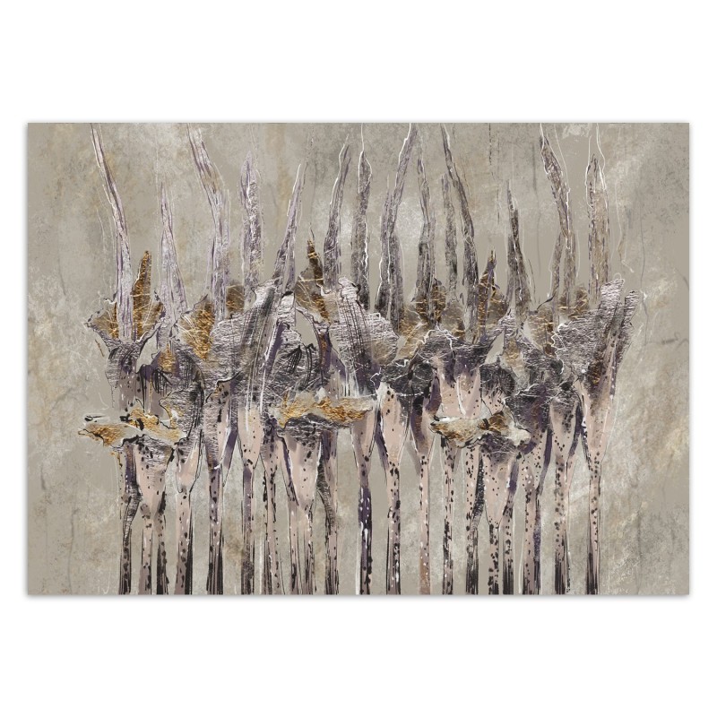 Fototapete - Abstrakt Blumen Pflanzen Beton Beige Grau | Feeby