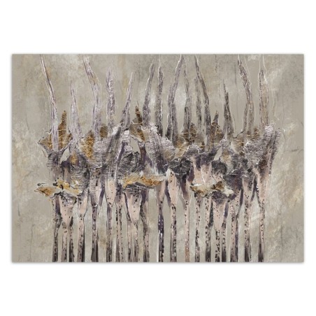 Fototapete - Abstrakt Blumen Pflanzen Beton Beige Grau | Feeby