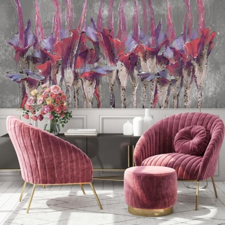 Fototapete - Abstrakt Pflanzen Blumen wie gemalt | Feeby