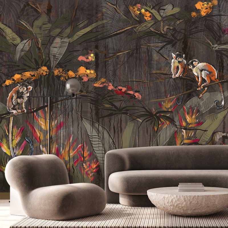 Oryginalne fototapety - Małpy w dżungli | FEEBY