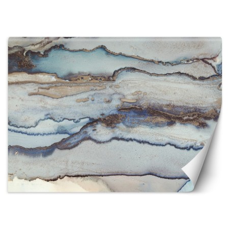 Fototapete - Marmor Struktur Blau Türkis Grau Abstrakt | Feeby