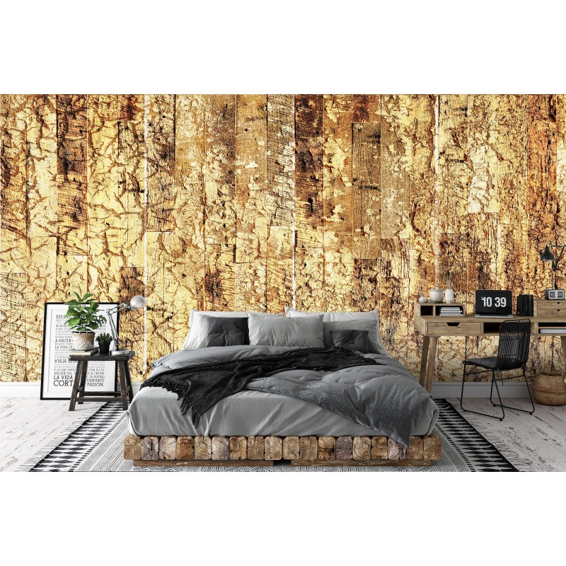 Fototapete - Gold Abstrakt Textur 3D Effekt | Feeby