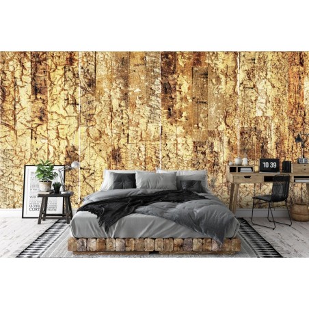 Fototapete - Gold Abstrakt Textur 3D Effekt | Feeby