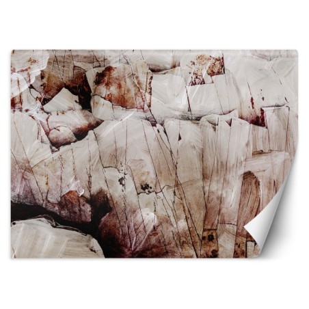 Stilvolle Fototapete - Abstrakt Textur Beige Braun | Feeby