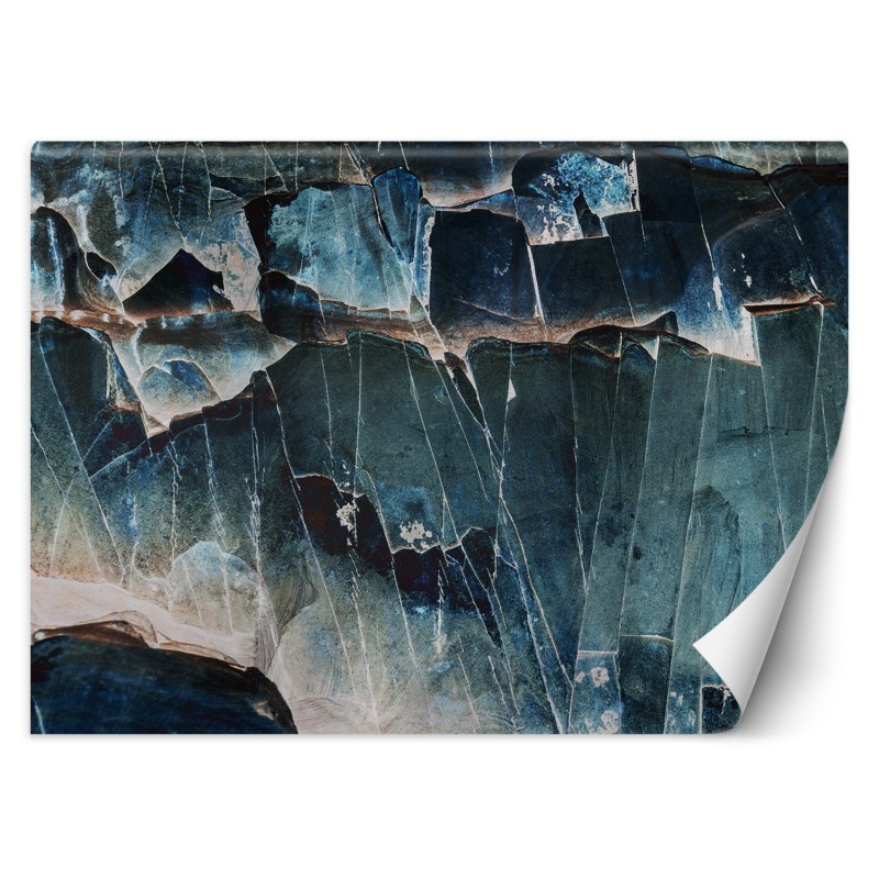 Fototapete - Marmor 3D Abstrakt Textur Blau | Feeby