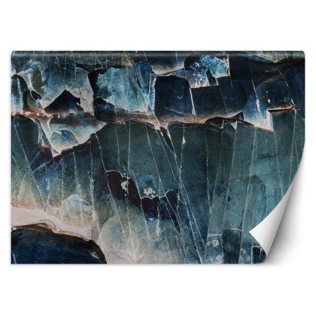 Fototapete - Marmor 3D Abstrakt Textur Blau | Feeby