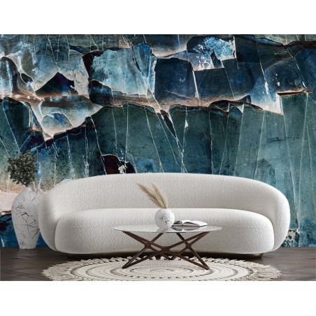 Fototapete - Marmor 3D Abstrakt Textur Blau | Feeby