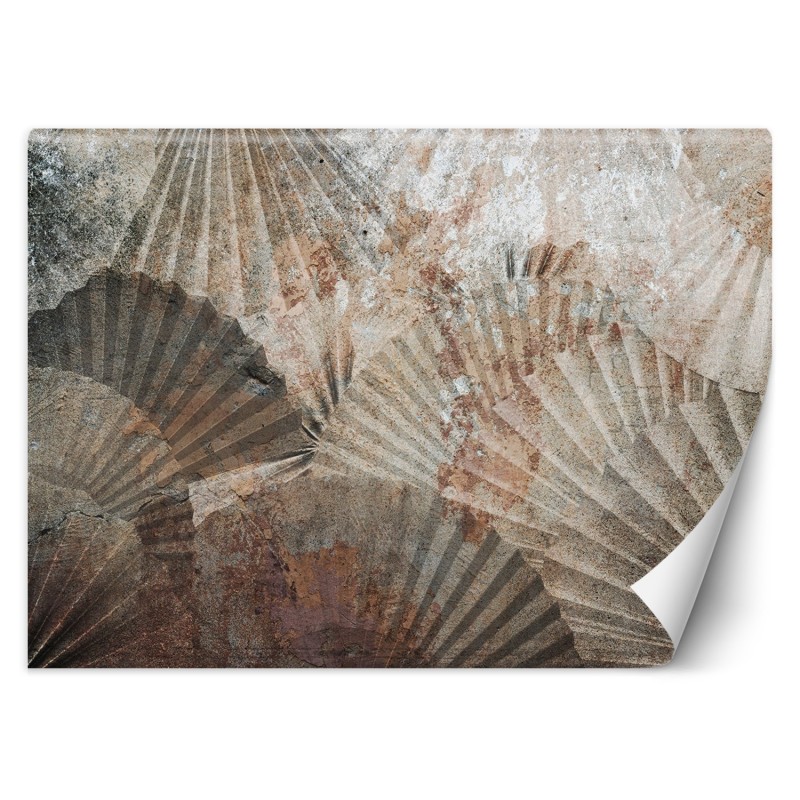 Stilvolle Fototapete - Beige Braun Fan Abstrakt | Feeby