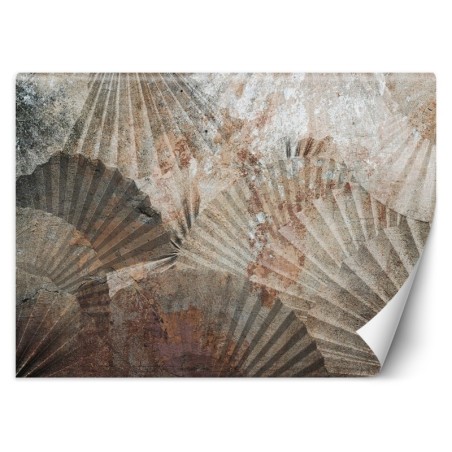 Stilvolle Fototapete - Beige Braun Fan Abstrakt | Feeby