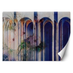 Stilvolle Fototapete - Farbige Korridorblumen | Feeby