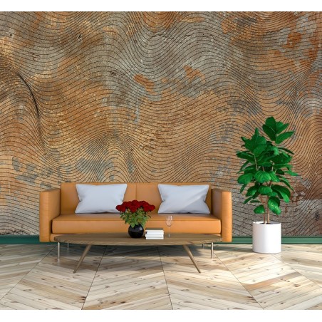 Modische Fototapete - Betonwand Mauer Struktur Gold | Feeby