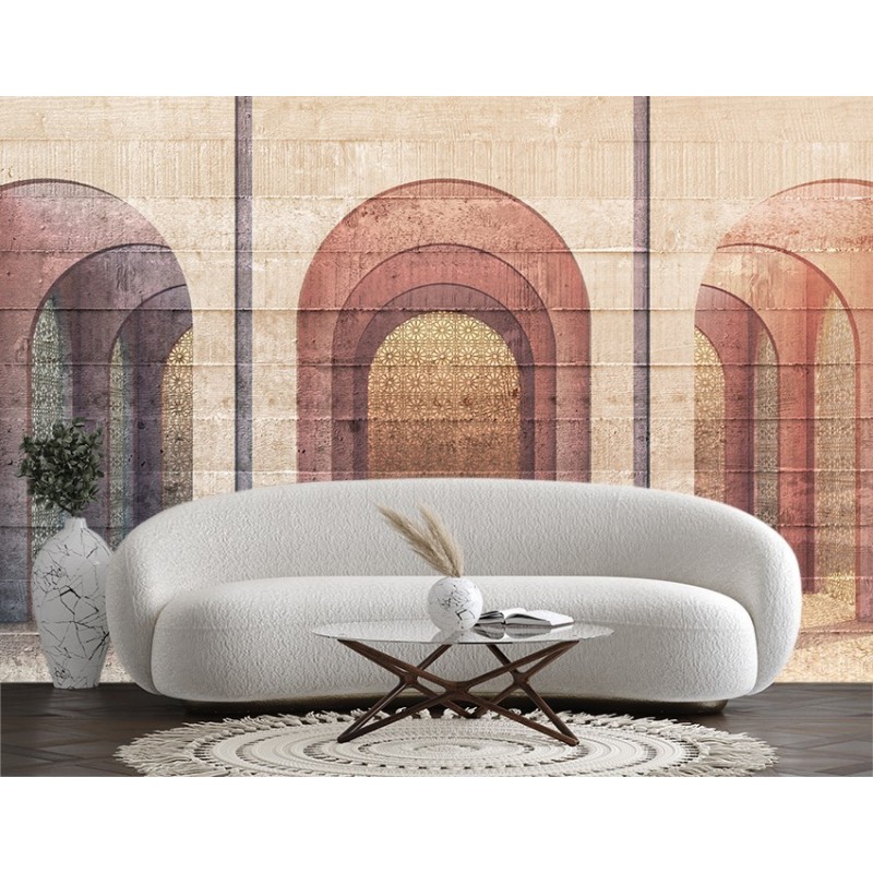 Stilvolle Fototapete - Säulen Mandala Architektur | Feeby