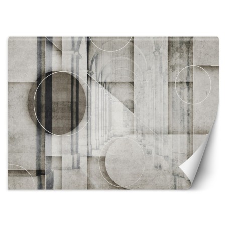 Fototapete - Architektur Beton Kreise Formen | Feeby