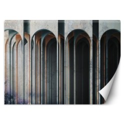 Modische Fototapete - Architektur Graue Kolumnen 3D | Feeby