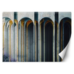 Stilvolle Fototapete - Beton Architektur Kolonnen 3D | Feeby