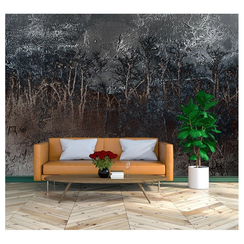 Fototapete - Abstrakt Baum Ölgemälde Landschaft | Feeby