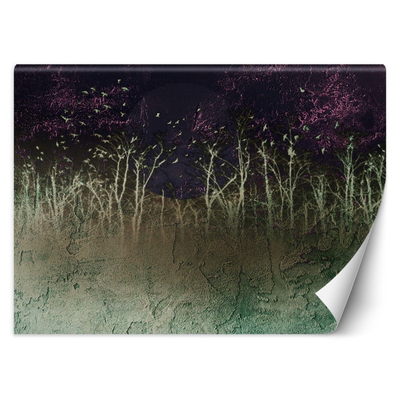 Modische Fototapete - Violette Bäume Natur Abstrakt | Feeby