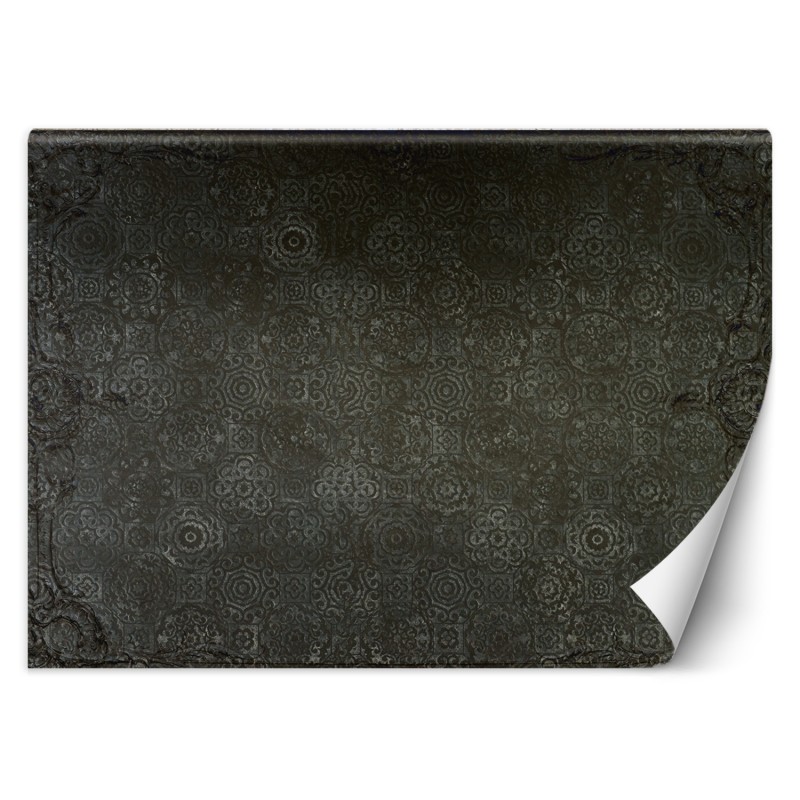 Fototapete - Grau Mandala Abstrakt | Feeby