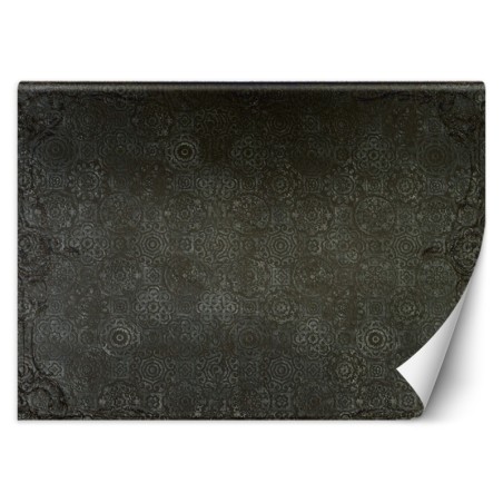 Fototapete - Grau Mandala Abstrakt | Feeby