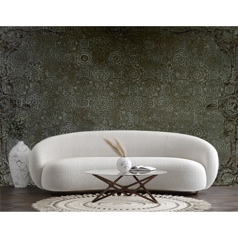 Fototapete - Grau Mandala Abstrakt | Feeby