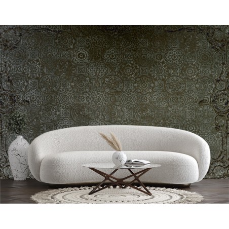 Fototapete - Grau Mandala Abstrakt | Feeby