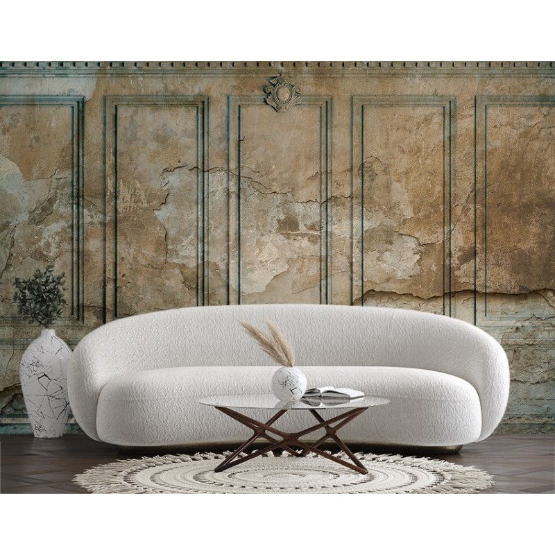 Fototapete - Beton alte Mauer Braun | Feeby