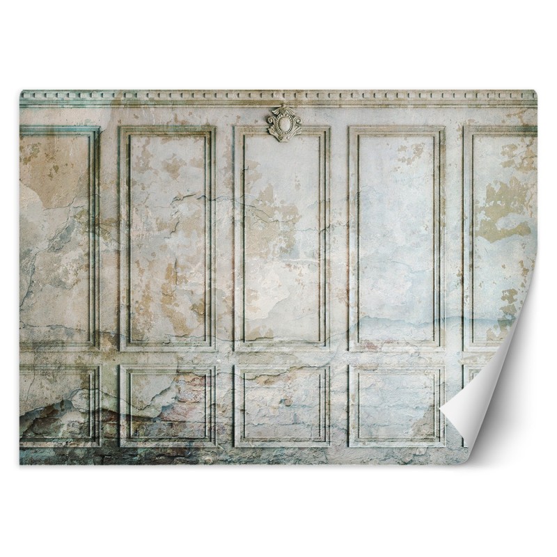 Moderne Fototapete - Betonoptik alte Mauer Grau | Feeby