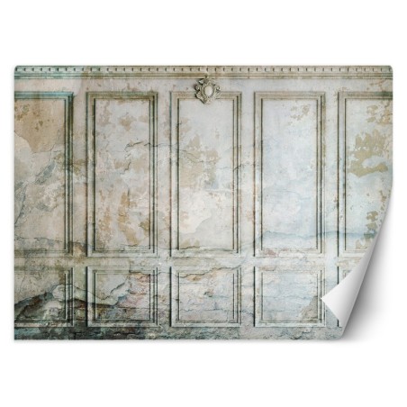 Moderne Fototapete - Betonoptik alte Mauer Grau | Feeby