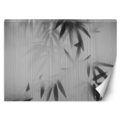 Fototapete - Blätter im Nebel Abstrakt Pflanzen | Feeby