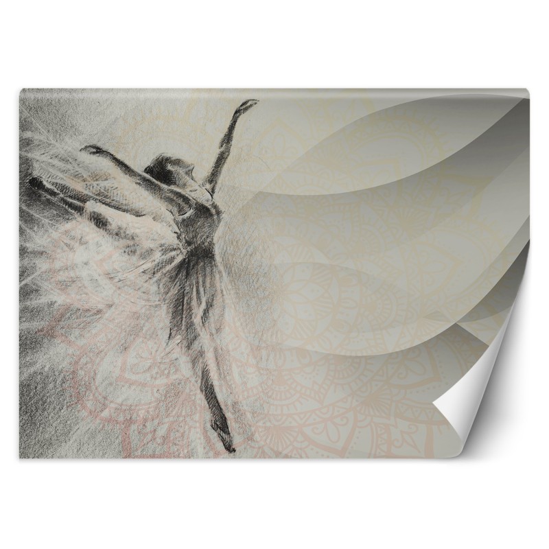 Fototapete - Ballerina Mandala Tanzen Abstrakt | Feeby