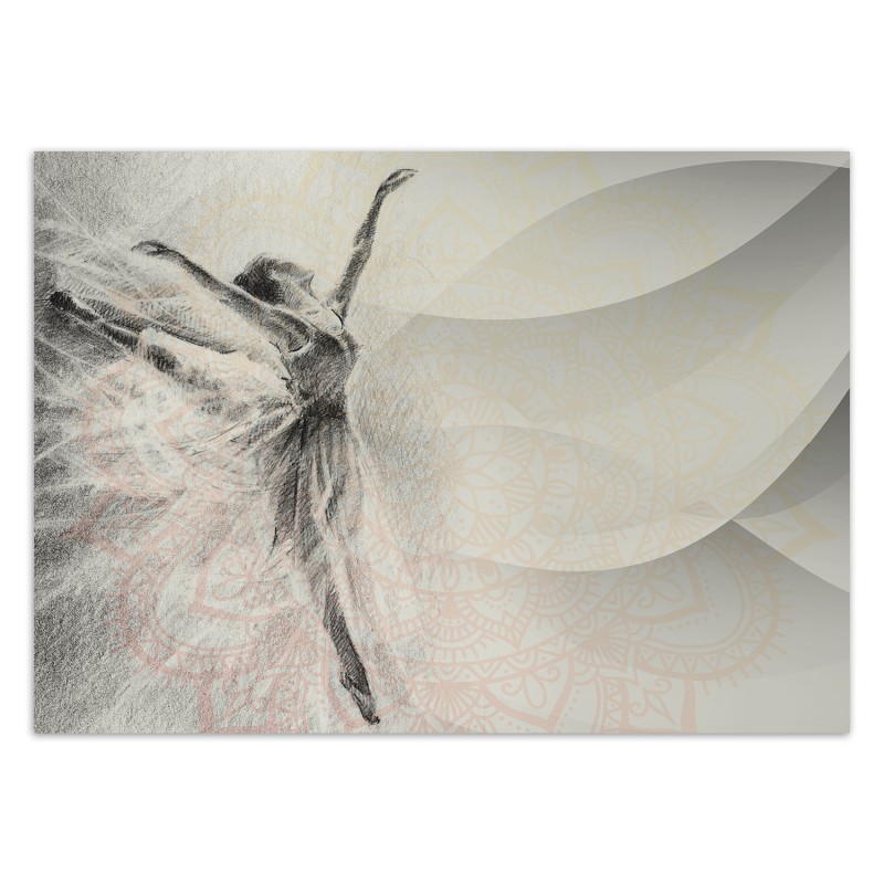 Fototapete - Ballerina Mandala Tanzen Abstrakt | Feeby