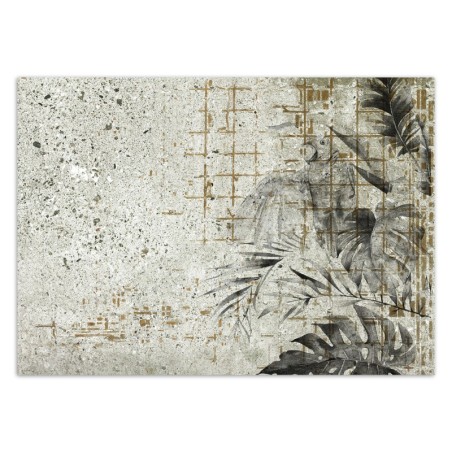 Fototapete - Monstera Blätter Betonoptik Mauer | Feeby