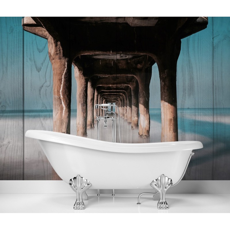 Stilvolle Fototapete - Pier Meer Strand | Feeby