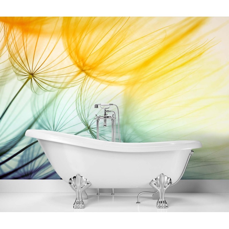 Modische Fototapete - Bunte Pusteblume Abstrakt | Feeby