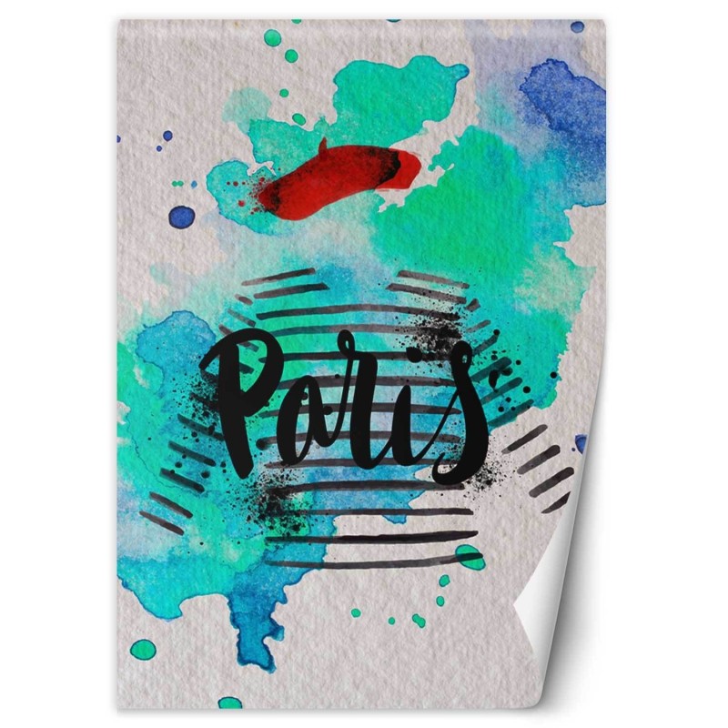 Fototapete - Paris Pastell Abstrakt Hintergrund | Feeby