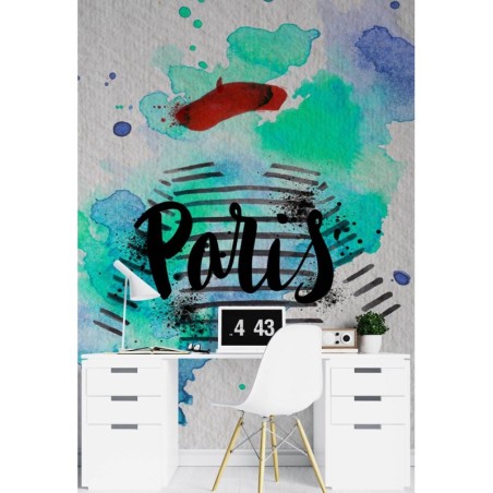 Fototapete - Paris Pastell Abstrakt Hintergrund | Feeby