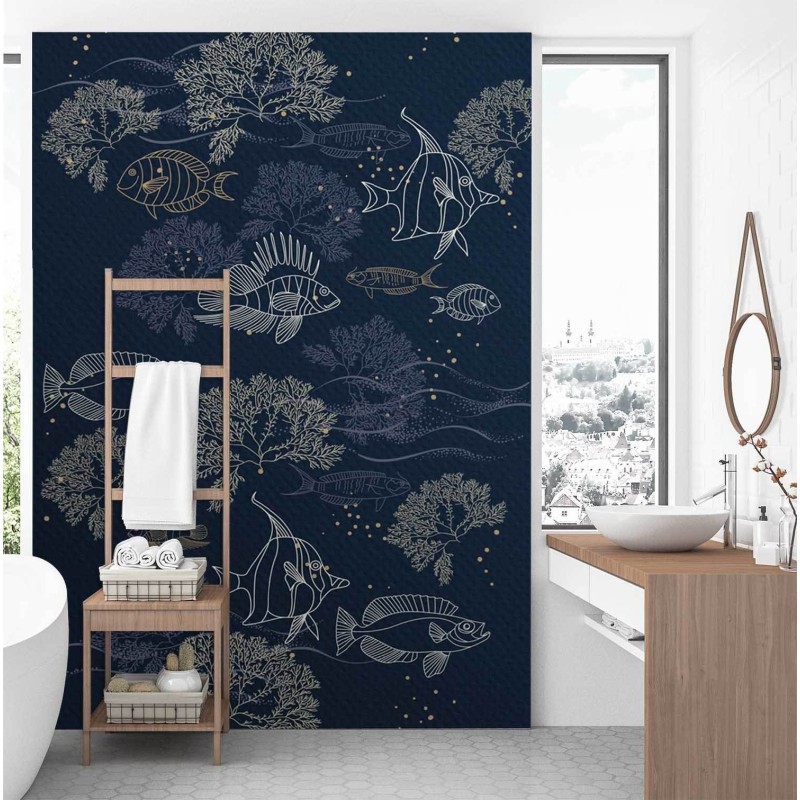 Modische Fototapete - Fische auf dem Meeresgrund | Feeby