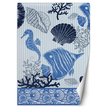 Fototapete - Fische und Muscheln | Feeby