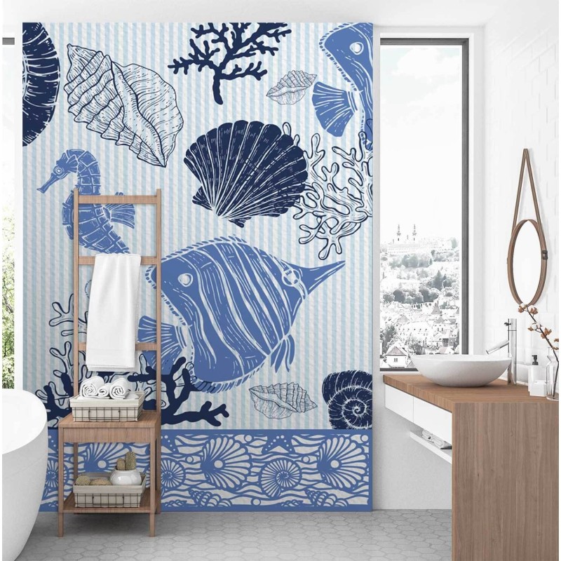 Fototapete - Fische und Muscheln | Feeby