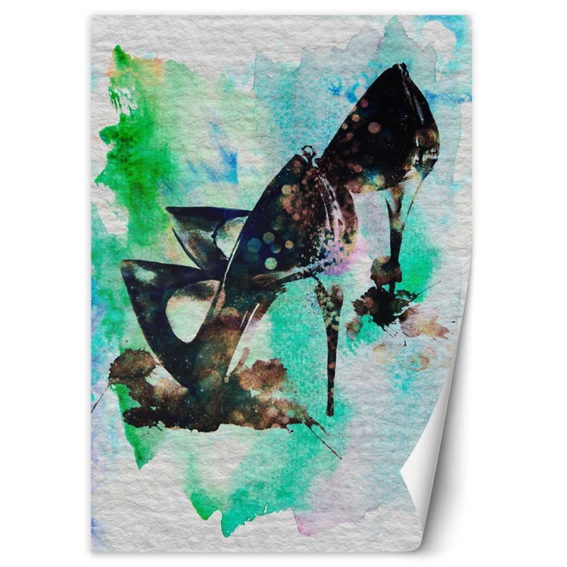 Modische Fototapete - Schwarze Stiletto-Absätze | Feeby