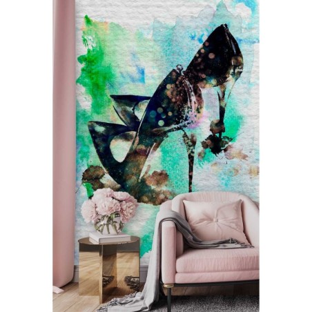 Modische Fototapete - Schwarze Stiletto-Absätze | Feeby