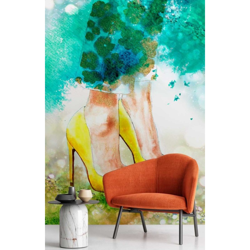 Stilvolle Fototapete - Gelbe Stilettos | Feeby