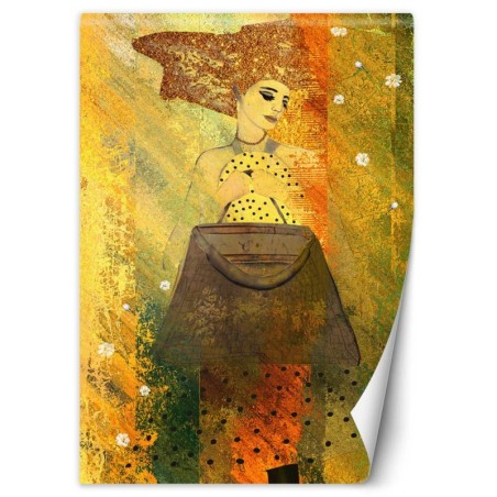 Stilvolle Fototapete - Glamour Gold Frau | Feeby