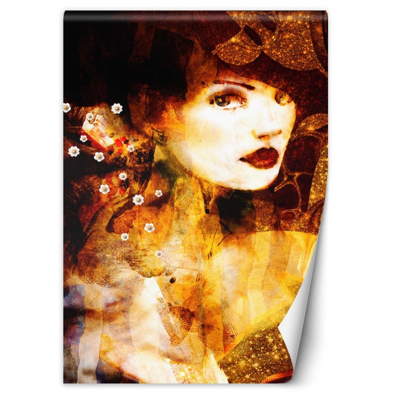 Fototapete - Porträt goldene Frau | Feeby