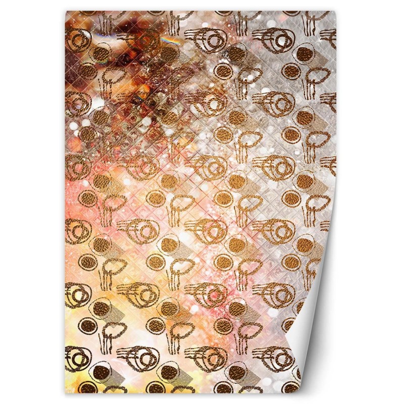 Modische Fototapete - Goldene Formen | Feeby