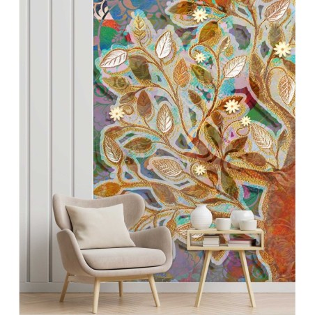 Fototapete - Gold Baum des Lebens | Feeby