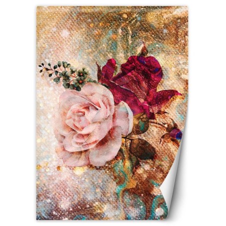 Stilvolle Fototapete - Blumen Rosa Rosen | Feeby