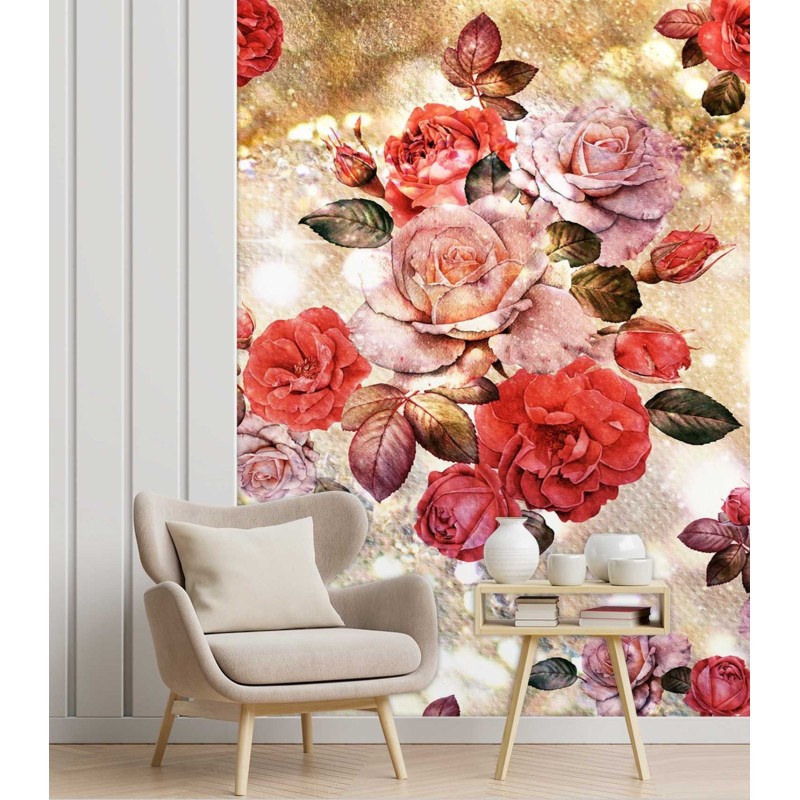 Fototapete - Blühende Rosen | Feeby